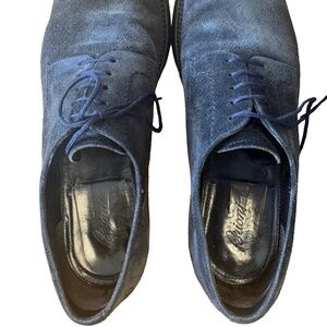 Brioni Blue Suede Shoes